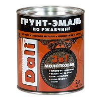 Dali Грунт-эмаль по ржавчине 3 в 1 молотковая алкидная, золотистый (2л)