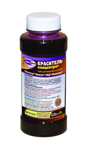 Краситель-концентрат для пропиточных составов Woodmaster, универсальный, 0,25 л