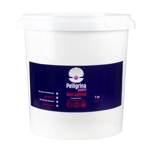 Краска фасадная Pelligrina Paint, акриловая, белоснежная