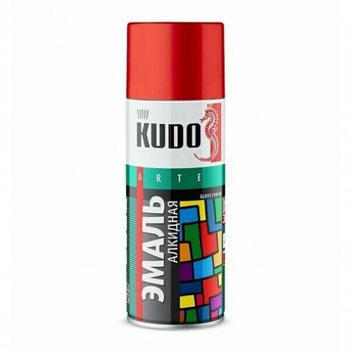 Аэрозольная алкидная краска Kudo KU-10113, 520 мл, темно-синяя