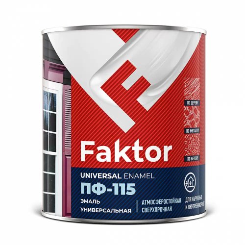 Faktor ПФ-115 эмаль алкидная атмосферостойкая, желтая (0,8кг)