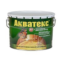 Акватекс 2 в 1 грунт-антисептик алкидный полуматовый лессирующий, ваниль (10л)