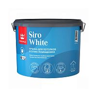 Краска для потолков, Tikkurila Siro White, глубокоматовая, база A, белая, 0,9 л