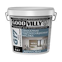 Мастика гидроизоляционная Good Villy, акриловая, серо-голубая