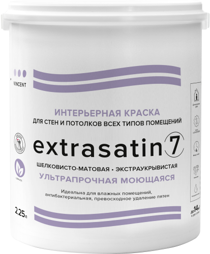VINCENT EXTRASATIN 7 / ВИНСЕНТ ЭКСТРАСАТИН 7 краска интерьерная шелковисто-матовая