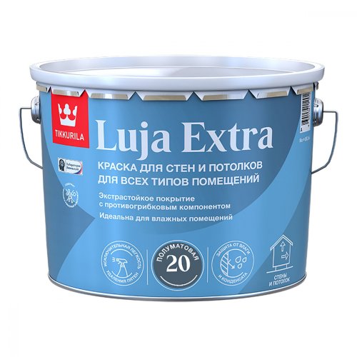 TIKKURILA Luja Extra 20 / Тиккурила Луя Экстра 20 полуматовая, влагостойкая краска