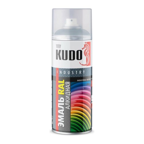 Аэрозольная алкидная краска RAL Kudo KU-09016, 520 мл, ярко-белая