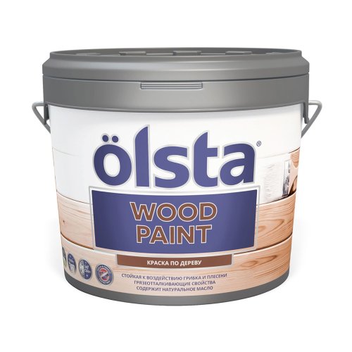 Краска по дереву Olsta Wood paint, акриловая, шелковисто-матовая