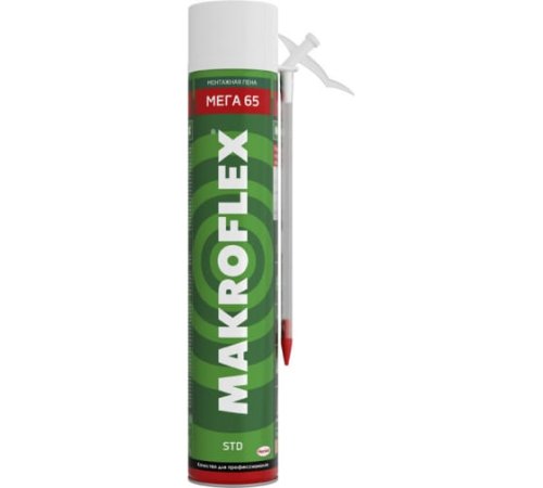 Бытовая монтажная пена Makroflex Мега 65 STD, летняя, 800 мл