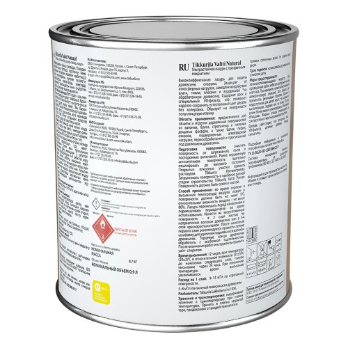 Tikkurila Valtti Natural / Тиккурила Валтти Натурал ультрастойкая лазурь с прозрачным покрытием фото 3