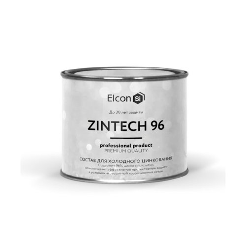 Состав для холодного цинкования аэрозольный Elcon Zintech 96, 520 мл, серый