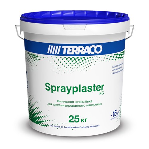 TERRACO SPRAYPLASTER FINISHCOAT / ТЕРРАКО  СПРЕЙПЛАСТЕР ФИНИШКОАТ шпатлевка финишная для машин.нанес