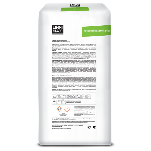 LINNIMAX FASSADENSPACHEL FEIN / ЛИННИМАКС ФАССАДЕНШПАХТЕЛЬ ФАЙН шпатлевка на цементной основе фото 3