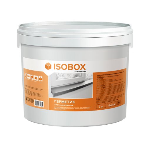 Герметик акриловый паропроницаемый Isobox, наружный A, 7 кг, белый