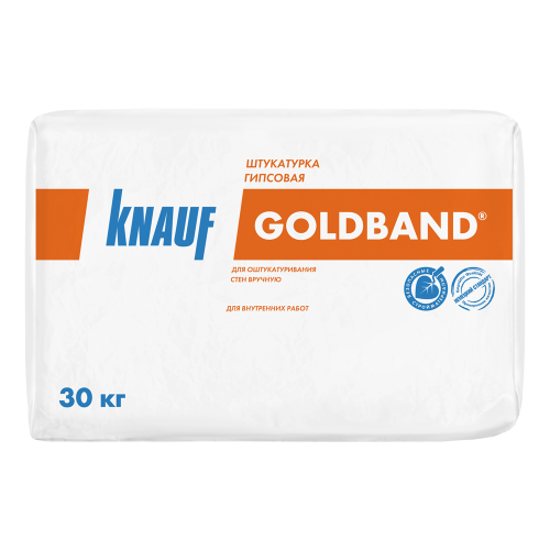 KNAUF GOLDBAND / КНАУФ ГОЛЬДБАНД штукатурка гипсовая ручного нанесения для внутренних работ фото 2