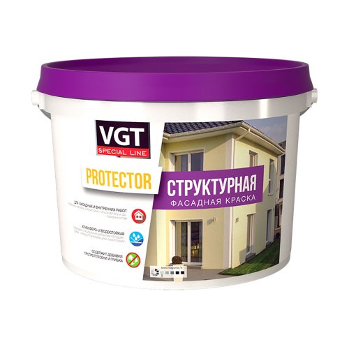 Краска структурная для наружных и внутренних работ VGT Protector