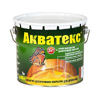 Акватекс 2 в 1 грунт-антисептик алкидный полуматовый лессирующий, ваниль (3л)