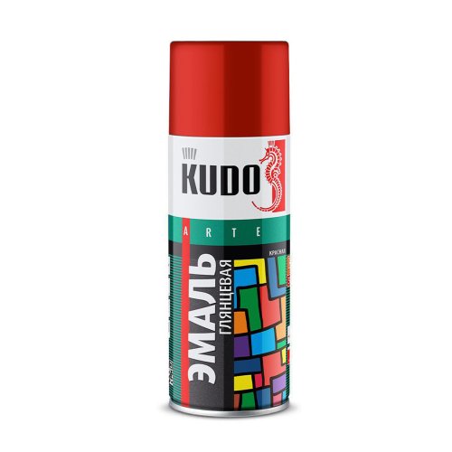 Аэрозольная алкидная краска Kudo KU-10089, 520 мл, зеленая пастельная
