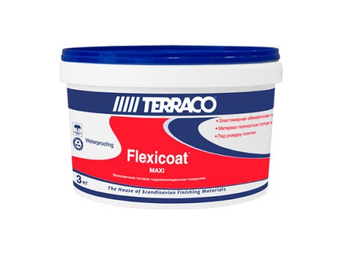 Terraco Flexicoat Maxi / Террако Флексикоат Макси гидроизоляционное акриловое покрытие для санузлов фото 3