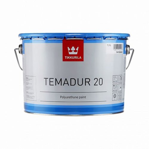 Tikkurila Temadur 20 / Тиккурила Темадур 20 двухкомпонентная, полуматовая полиуретановая краска
