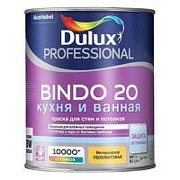 Интерьерная краска для кухни и ванной Dulux Professional Bindo 20 | Дюлакс Биндо 20 полуматовая