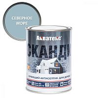 Акватекс Сканди антисептик для древесины кроющий акриловый полуматовый, северное море (0,75л)