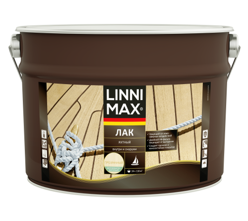 LINNIMAX / ЛИННИМАКС лак алкидно-уретановый яхтный для наружных и внутренних работ шелк-матовый фото 7