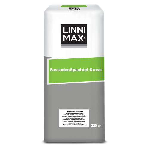 LINNIMAX FASSADENSPACHEL GROSS / ФАССАДЕНШПАХТЕЛЬ ГРОСС шпатлевка выравнивающая на цементной основе