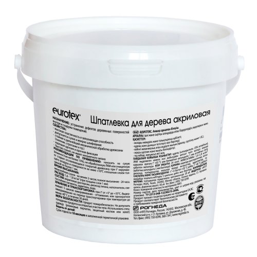 Eurotex / Евротекс Шпатлевка для дерева для наружных и внутренних работ акриловая фото 5