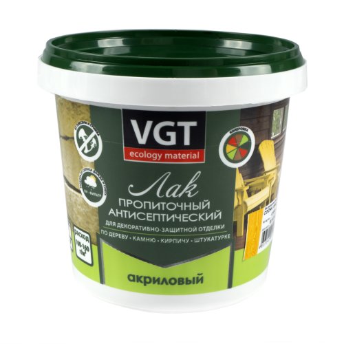 VGT / ВГТ акриловый пропиточный лак с антисептиком по дереву и камню