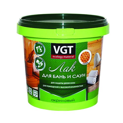 VGT / ВГТ акриловый лак для бань и саун с воском
