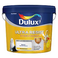 Моющаяся краска для стен Dulux Ultra Resist | Дюлакс Ультра Резист Кухня и Ванная полуматовая