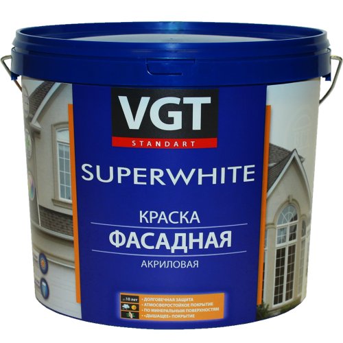 VGT SUPERWHITE / ВГТ ВД-АК-1180 краска акриловая фасадная