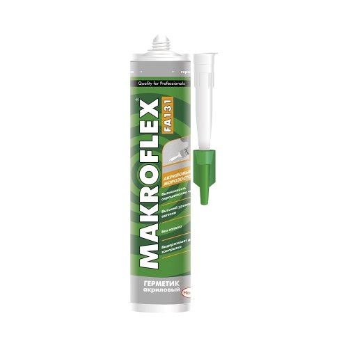 Герметик акриловый морозостойкий Makroflex FA131, 450 г, белый