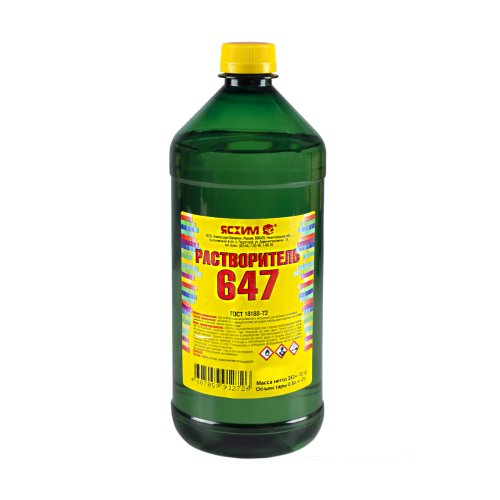 Растворитель 647 Ясхим, ПЭТ, 0,5 л