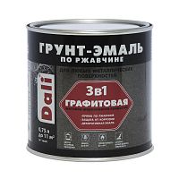 Dali / Дали Грунт-эмаль по ржавчине 3 в 1 графитовая алкидная