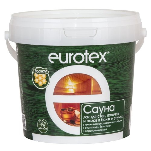 Eurotex/ Евротекс Сауна лак для стен в саунах акриловый фото 2