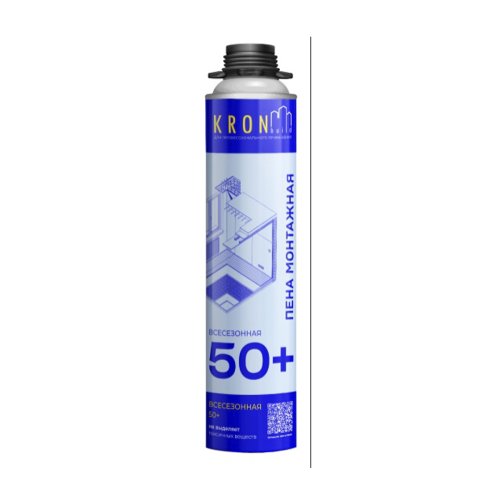 Пена монтажная профессиональная Kronbuild 50+, всесезонная, 850 мл