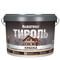 АКВАТЕКС ТИРОЛЬ краска для деревянных и минеральных фасадов и интерьеров матовая