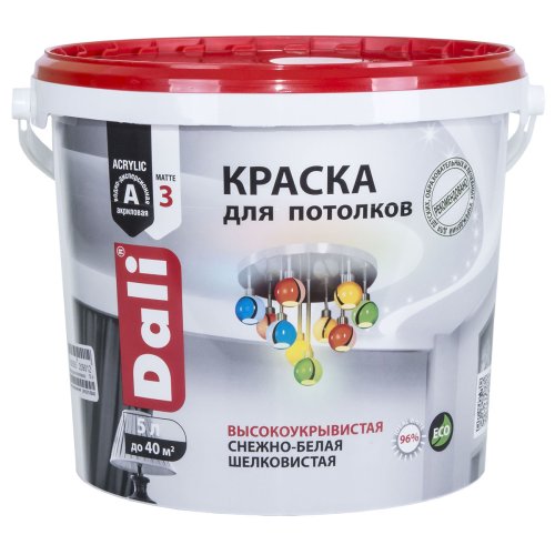 Dali / Дали краска для потолков акриловая глубокоматовая фото 6