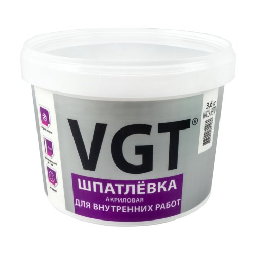 VGT / ВГТ ШПАТЛЕВКА для внутренних работ акриловая