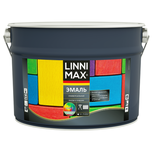 LINNIMAX / ЛИННИМАКС эмаль алкидная универсальная для наружных и внутренних работ шелковисто-матовая
