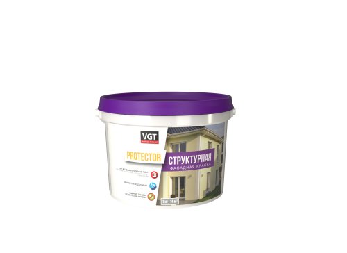 Краска структурная для наружных и внутренних работ VGT Protector