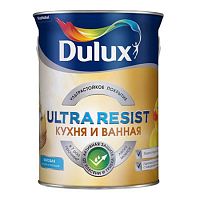 Моющаяся краска для стен Dulux Ultra Resist | Дюлакс Ультра Резист Кухня и Ванная матовая