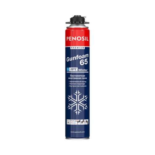 Пена монтажная профессиональная Penosil Premium Gunfoam 65 Winter, зимняя, 870 мл