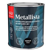 TIKKURILA METALLISTA краска по ржавчине 3 в 1 глянцевая, черный (0,8л) new
