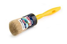 АКОР ЭКСПЕРТ кисть-ручник круглая для грунтовки и окраски натуральная щетина деревянная ручка