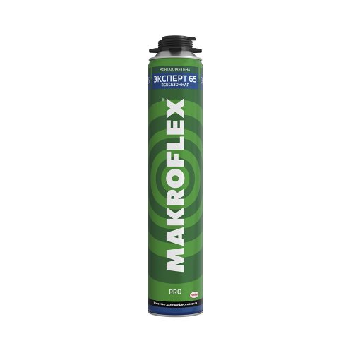 Пена монтажная профессиональная Makroflex Эксперт 65 PRO, всесезонная, 850 мл