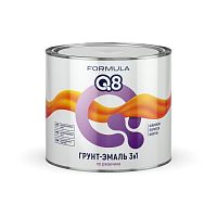 Грунт-эмаль по ржавчине Formula Q8 3 в 1, матовая, 1,9 кг, вишневая