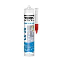 Герметик-затирка силиконовая Ceresit CS 25 Silicoflexx №00, прозрачная, 280 мл